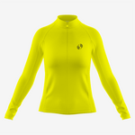 Personalized Yellow Women's Long Sleeve Bicycle Jersey - K2 Sportswear | Custom Sports Uniforms & Apparels - K2 Sportswear