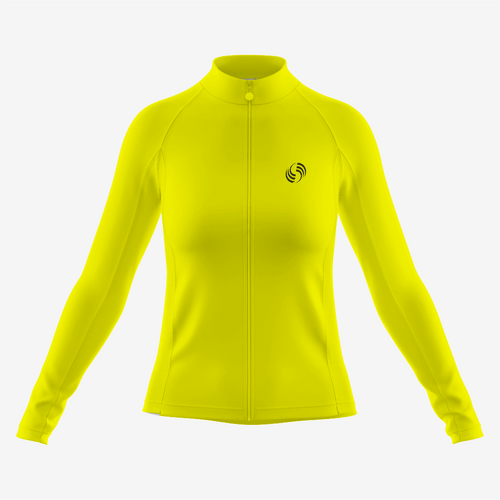 Personalized Yellow Women's Long Sleeve Bicycle Jersey - K2 Sportswear | Custom Sports Uniforms & Apparels - K2 Sportswear