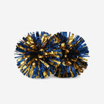 Custom Cheerleading Pom Poms - Metallic Poms Team Colors Pair