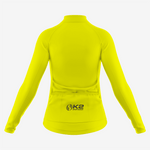 Personalized Yellow Women's Long Sleeve Bicycle Jersey - K2 Sportswear | Custom Sports Uniforms & Apparels - K2 Sportswear
