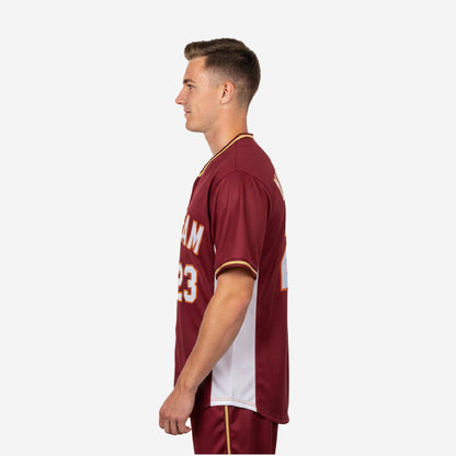 Custom Baseball Team Jersey - Full Button Custom Name & Number