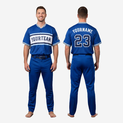 Custom Baseball Uniform Set - Sublimated Jersey & Pants Team Uniform in Blue