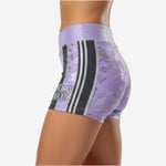 Custom Cheerleading Boy Cut Shorts - Competition Athletic Shorts in Bright Purple