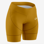 Custom Gold Women's Cycling Shorts – Perfect Fit - K2 Sportswear | Custom Sports Uniforms & Apparels - K2 Sportswear