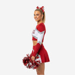 Custom Sublimated Red Cheerleading Set - Crop Top & Pleated Skirt Team Uniform