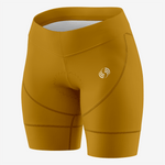 Custom Gold Women's Cycling Shorts – Perfect Fit - K2 Sportswear | Custom Sports Uniforms & Apparels - K2 Sportswear