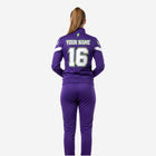 Custom Cheerleading Tracksuit Set Purple - Full Zip Warmup Jacket & Pants Team Suit