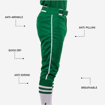 Custom Baseball Knicker Pants - Piped Baseball Uniform Knickers Team Colors