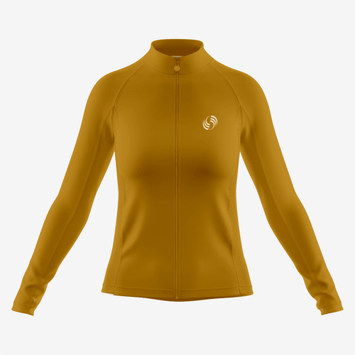 Premium Women's Long Sleeve Cycling Jersey in Bronze - K2 Sportswear | Custom Sports Uniforms & Apparels - K2 Sportswear