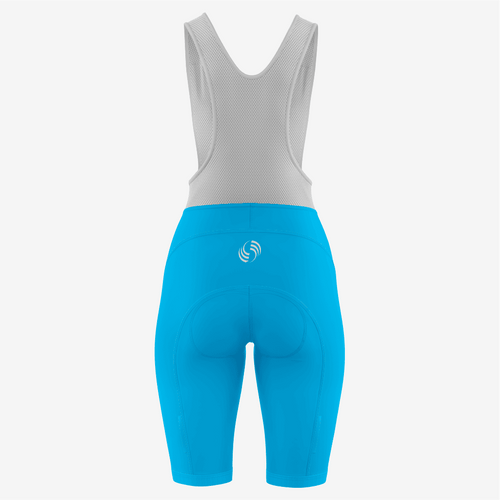 Premium Custom Sky Blue Cycling Bib Shorts for Women - K2 Sportswear | Custom Sports Uniforms & Apparels - K2 Sportswear