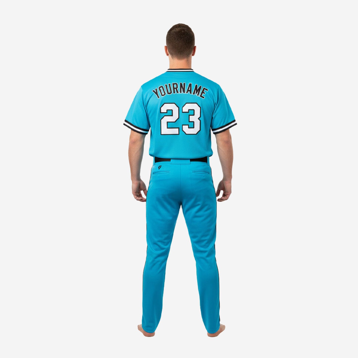 Custom Baseball Uniform Set - Sublimated Jersey & Pants Team Uniform in Ball Blue