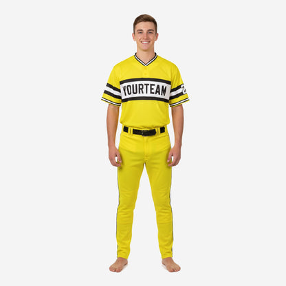 Personalized Yellow Youth Baseball Uniform - Custom Jersey & Pants Team Name Number