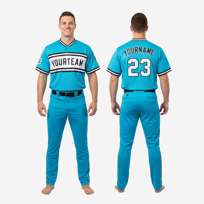 Custom Baseball Uniform Set - Sublimated Jersey & Pants Team Uniform in Ball Blue