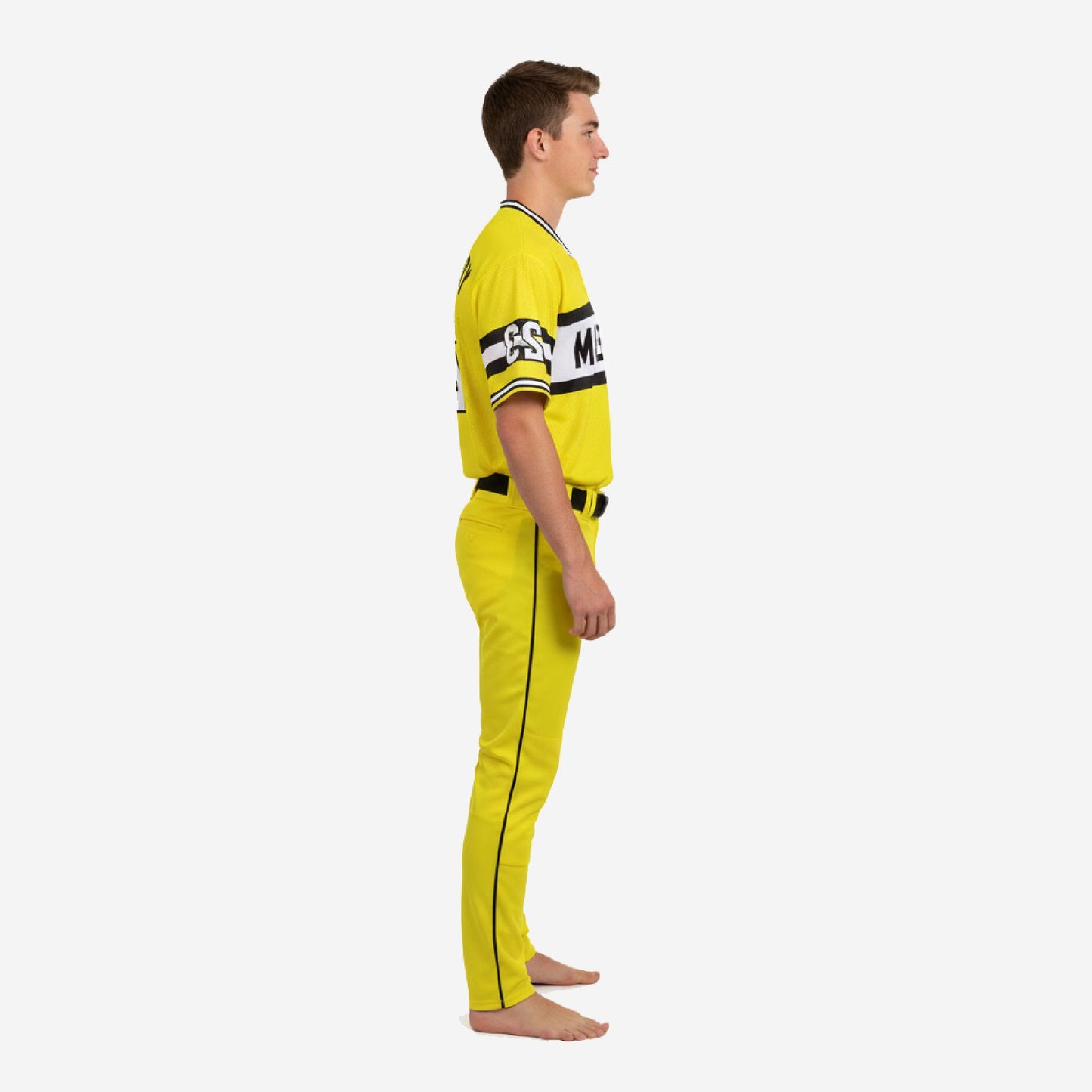 Personalized Yellow Youth Baseball Uniform - Custom Jersey & Pants Team Name Number