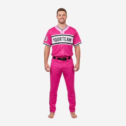 Custom Baseball Uniform Set - Sublimated Jersey & Pants Team Uniform in Cerise Pink