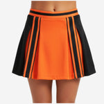 Personalized Cheer Skirt - Custom Sublimated Cheerleading Skirt Orange Black