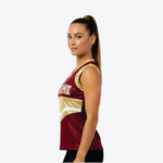 Custom Printed Cheerleading Tank Top - Maroon Sleeveless Shell