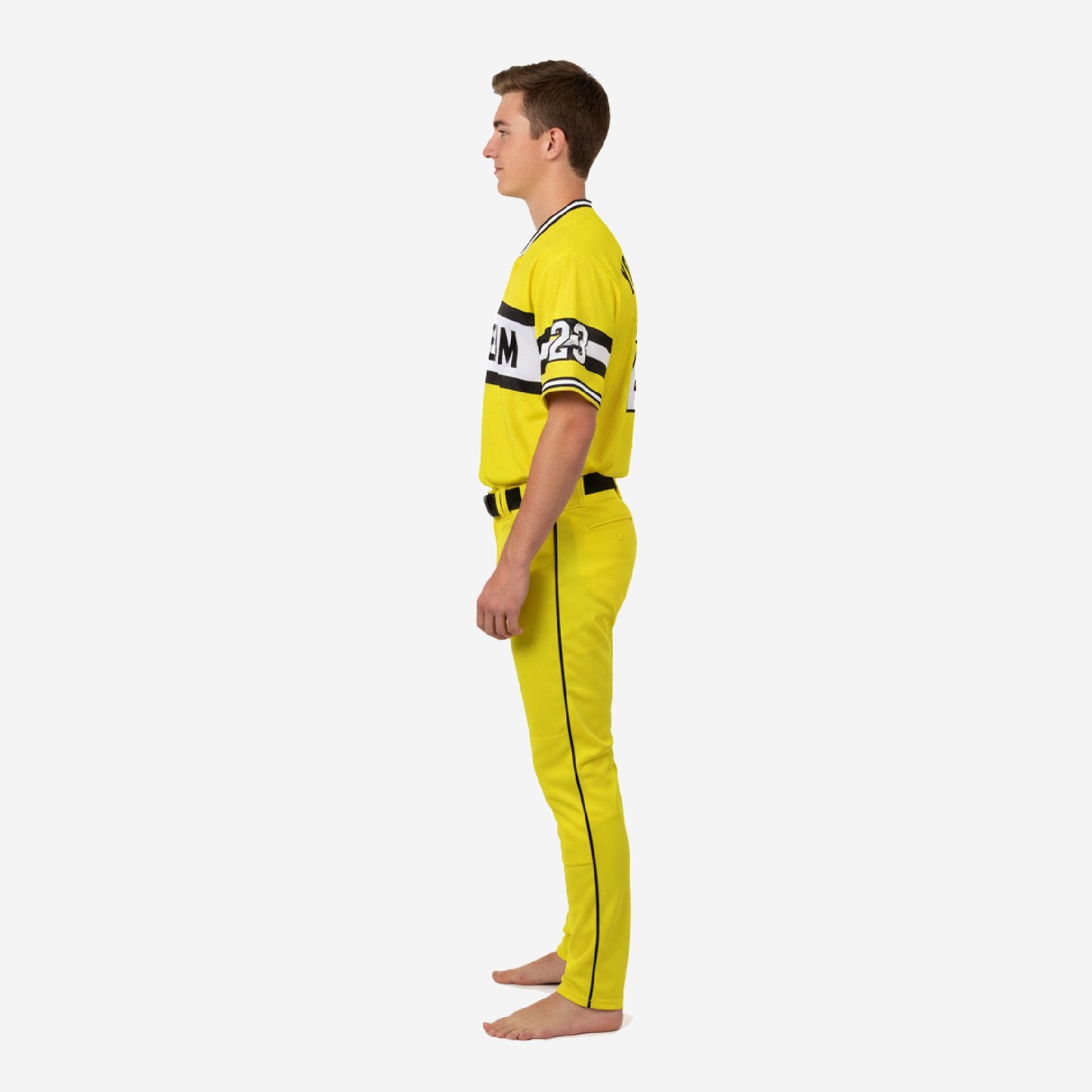 Personalized Yellow Youth Baseball Uniform - Custom Jersey & Pants Team Name Number