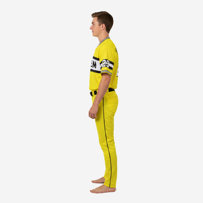 Personalized Yellow Youth Baseball Uniform - Custom Jersey & Pants Team Name Number