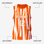 Men's Personalized Orange Lacrosse Pinnie - K2 Sportswear | Custom Sports Uniforms & Apparels - K2 Sportswear