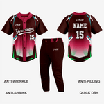 Softball Full Button Jersey – Custom Maroon for Teams - K2 Sportswear | Custom Sports Uniforms & Apparels - K2 Sportswear