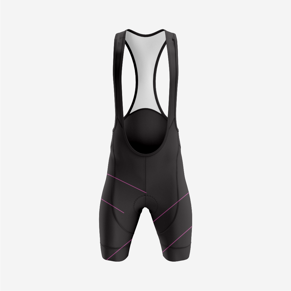 Men’s Long Sleeve Cycling Top and Bib Shorts Set - Dark Lavender