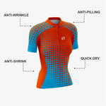 Premium Custom Cycling Kit for Women – Blue/Orange - K2 Sportswear | Custom Sports Uniforms & Apparels - K2 Sportswear