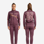 Custom Cheerleading Brown Warmup Set - Full Zip Jacket & Pants Team Name Design