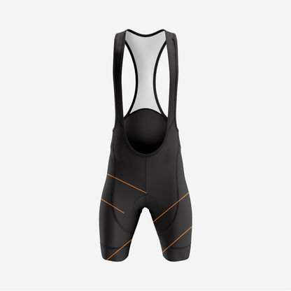 Men's Long Sleeve Cycling Jersey and Bib Shorts Outfit - Brown & Gray
