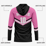 Custom Softball T-Shirt Hoodie in Pink/Black for Men/Women - K2 Sportswear | Custom Sports Uniforms & Apparels - K2 Sportswear