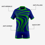 Custom Fit Dark Blue/Green Uniform for Teams - K2 Sportswear | Custom Sports Uniforms & Apparels - K2 Sportswear