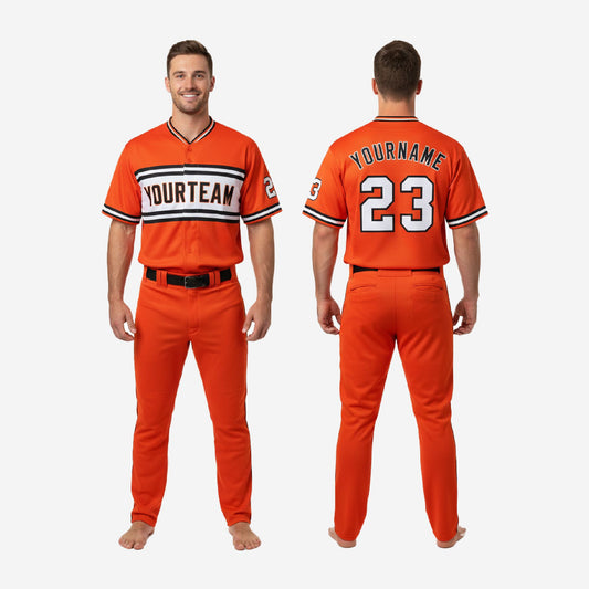 Custom Baseball Team Uniform - Jersey & Pants Custom Design Set