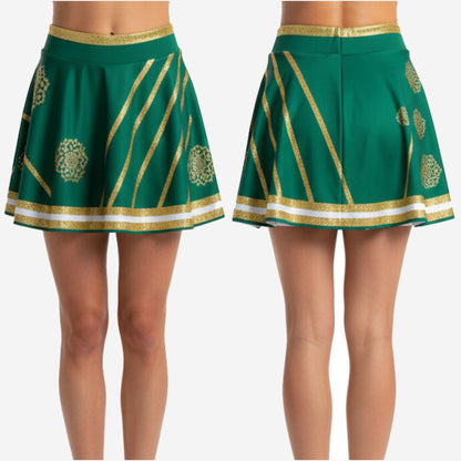 Custom Cheerleading Skirt - Pleated Green Cheer Skirt Team Design