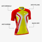 Custom Fit Women’s Cycling Kit – Yellow/Red - K2 Sportswear | Custom Sports Uniforms & Apparels - K2 Sportswear