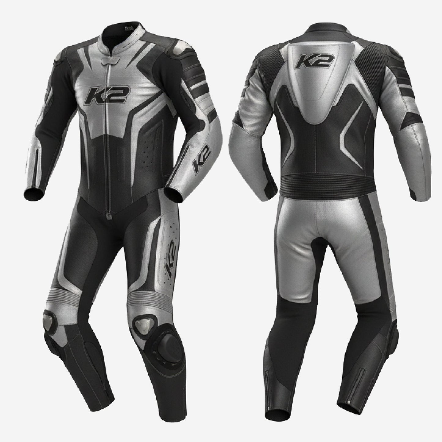 Custom Motorcycle Racing Suit - One Piece Leather Racing Suit in Black