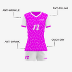 Team Ready Custom Deep Magenta Volleyball Uniform Set - K2 Sportswear | Custom Sports Uniforms & Apparels - K2 Sportswear