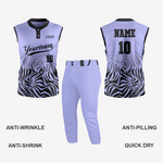 Custom 2-Button Sleeveless Softball Jersey – Pastel Purple for Your Team - K2 Sportswear | Custom Sports Uniforms & Apparels - K2 Sportswear
