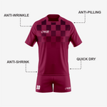 Customized Rugby Uniform Set in Maroon - K2 Sportswear | Custom Sports Uniforms & Apparels - K2 Sportswear