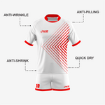 Customized Rugby Uniform Set in Red/White - K2 Sportswear | Custom Sports Uniforms & Apparels - K2 Sportswear