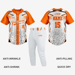 Customized Softball Jersey – Orange Full Button Style - K2 Sportswear | Custom Sports Uniforms & Apparels - K2 Sportswear