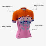 Women’s Custom Cycling Gear in Orange/Pink - K2 Sportswear | Custom Sports Uniforms & Apparels - K2 Sportswear