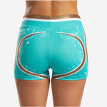 Custom Cheerleading Boy Cut Shorts - Competition Athletic Shorts in Tiffany Blue
