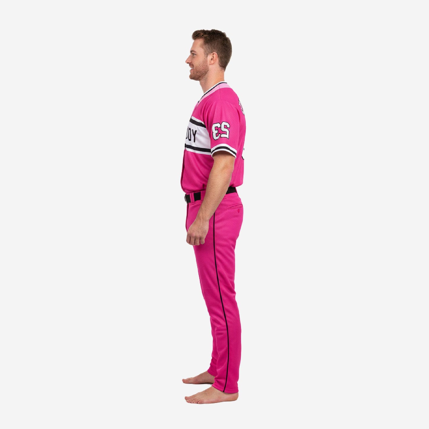 Custom Baseball Uniform Set - Sublimated Jersey & Pants Team Uniform in Cerise Pink