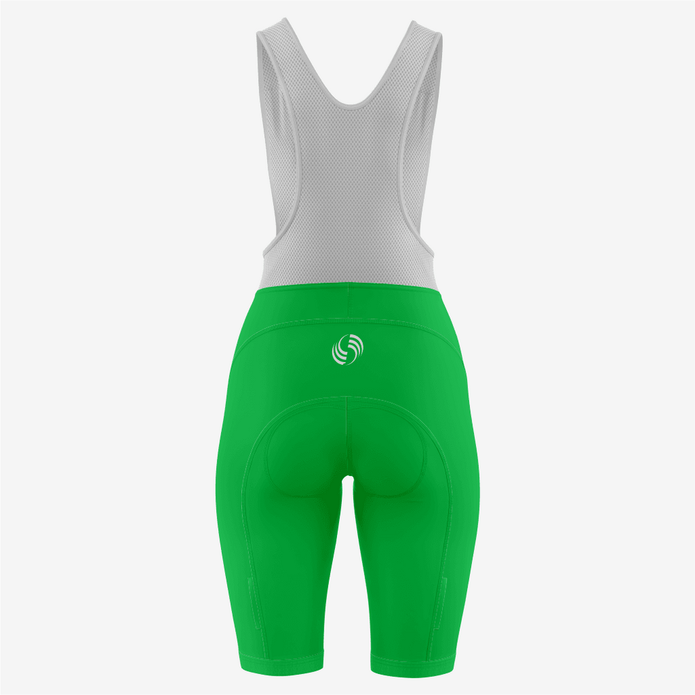 Premium Custom Green Cycling Bib Shorts for Women