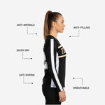 Custom Sublimated Cheerleading Jersey - Black Long Sleeve Athletic Top