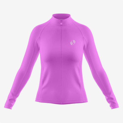 Premium Women's Long Sleeve Cycling Jersey in Bright Purple - K2 Sportswear | Custom Sports Uniforms & Apparels - K2 Sportswear