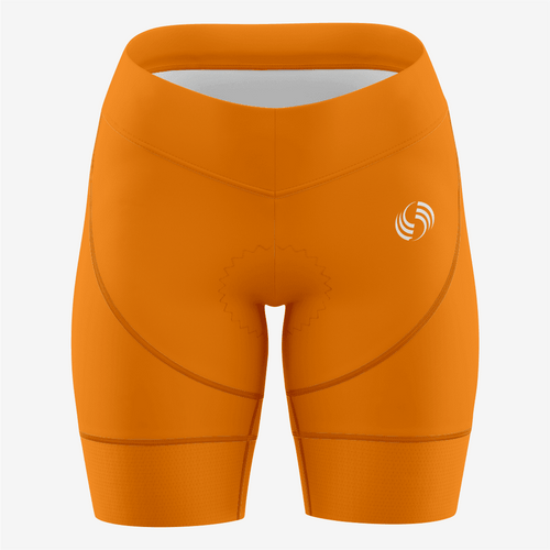 Personalized Orange Women's Cycling Shorts - K2 Sportswear | Custom Sports Uniforms & Apparels - K2 Sportswear