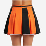 Personalized Cheer Skirt - Custom Sublimated Cheerleading Skirt Orange Black