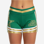 Custom Cheerleading Boy Cut Shorts - Competition Athletic Shorts in Green