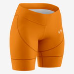 Personalized Orange Women's Cycling Shorts - K2 Sportswear | Custom Sports Uniforms & Apparels - K2 Sportswear